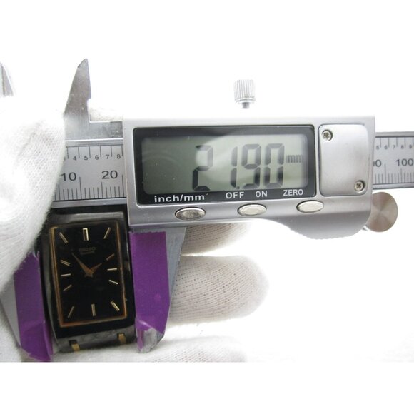 Women Seiko Quartz WR Analog 21mm Tank Watch (H959) "New Battery" 1N00-5H49 - Picture 2 of 11